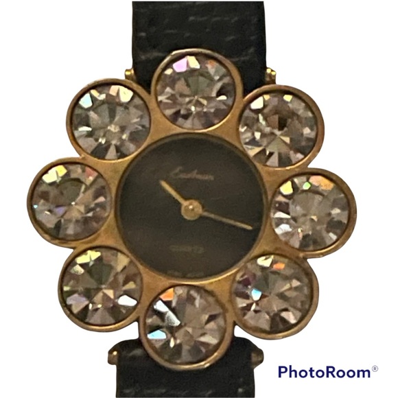 Vintage Eastman crystal accent quartz watch main image 5